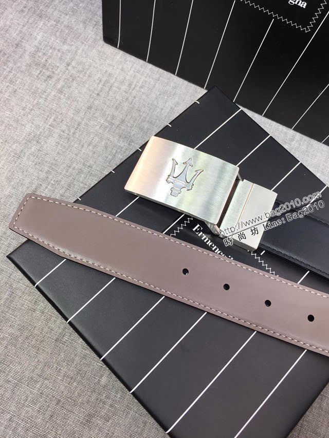 Zegna男士皮帶 傑尼亞雙面用小牛皮腰帶  jjp1378
